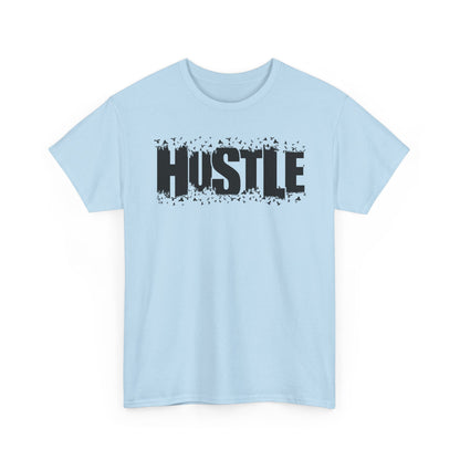 Hustle Unisex Heavy Cotton Tee, Motivational T-Shirt, Fitness Apparel, Trendy Gift, Everyday Casual Wear - TINMICO