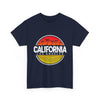 California Sunset Unisex Heavy Cotton Tee, Casual Wear, Summer Vibe, Gift for Travelers, Beach Party Shirt, Graphic Tee - TINMICO