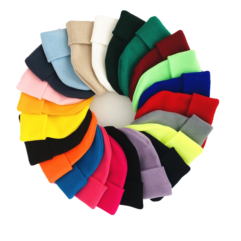 New Winter Hat for Woman New Beanies Knitted Fluorescent  Warmer Bonnet Ladies Casual Cap | TINMICO - TINMICO