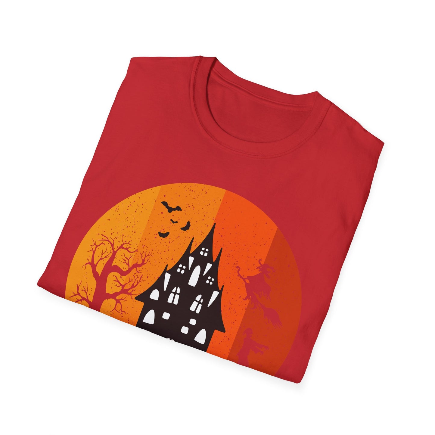 Halloween Castle Unisex T-Shirt, Spooky Tee, Halloween Costume, Graphic Tee, Fall Shirt, Witch and Ghost Shirt - TINMICO