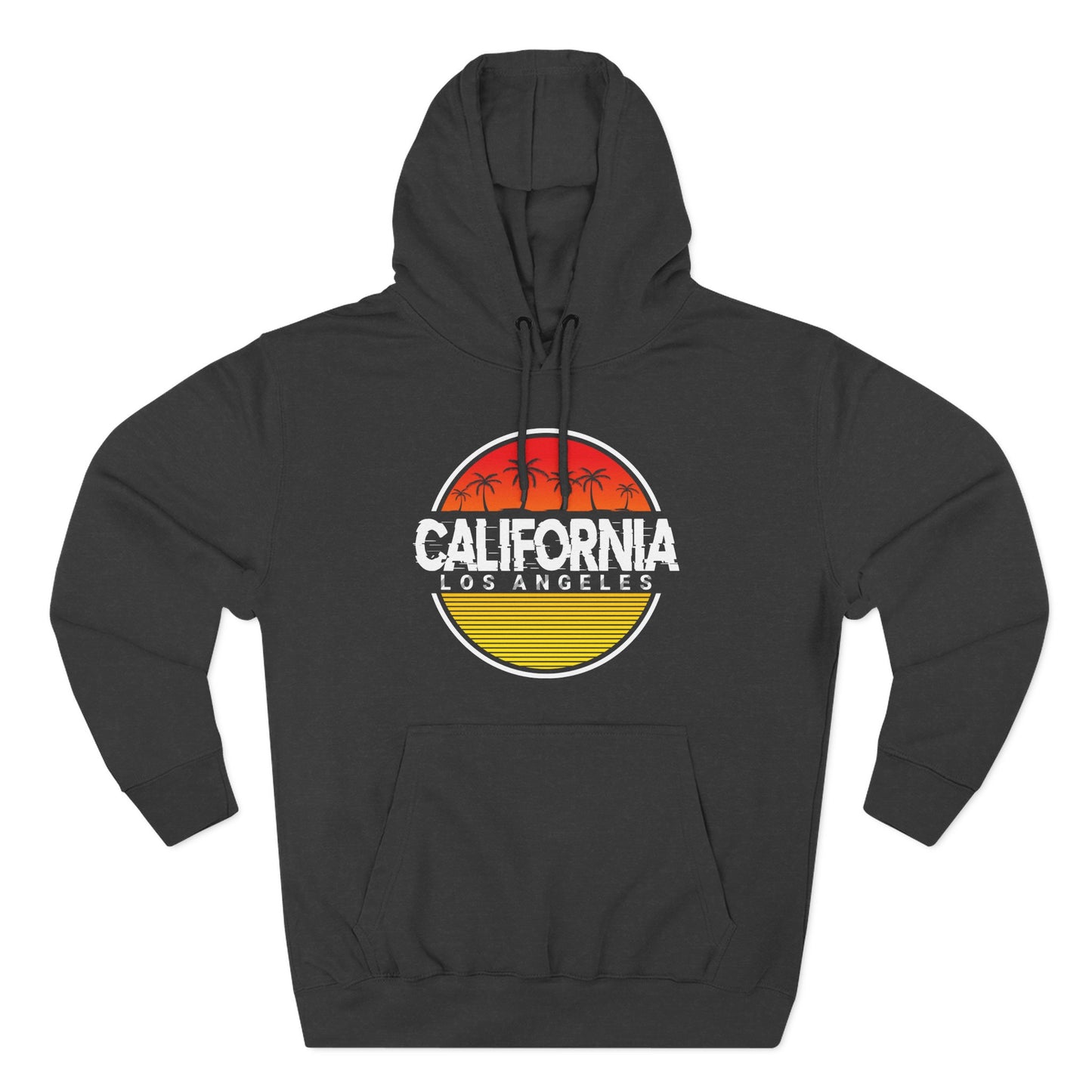 California Sunset Fleece Hoodie, Cozy Sweater, Perfect for Beach Days, Gifts for Her, Summer Vibes - TINMICO