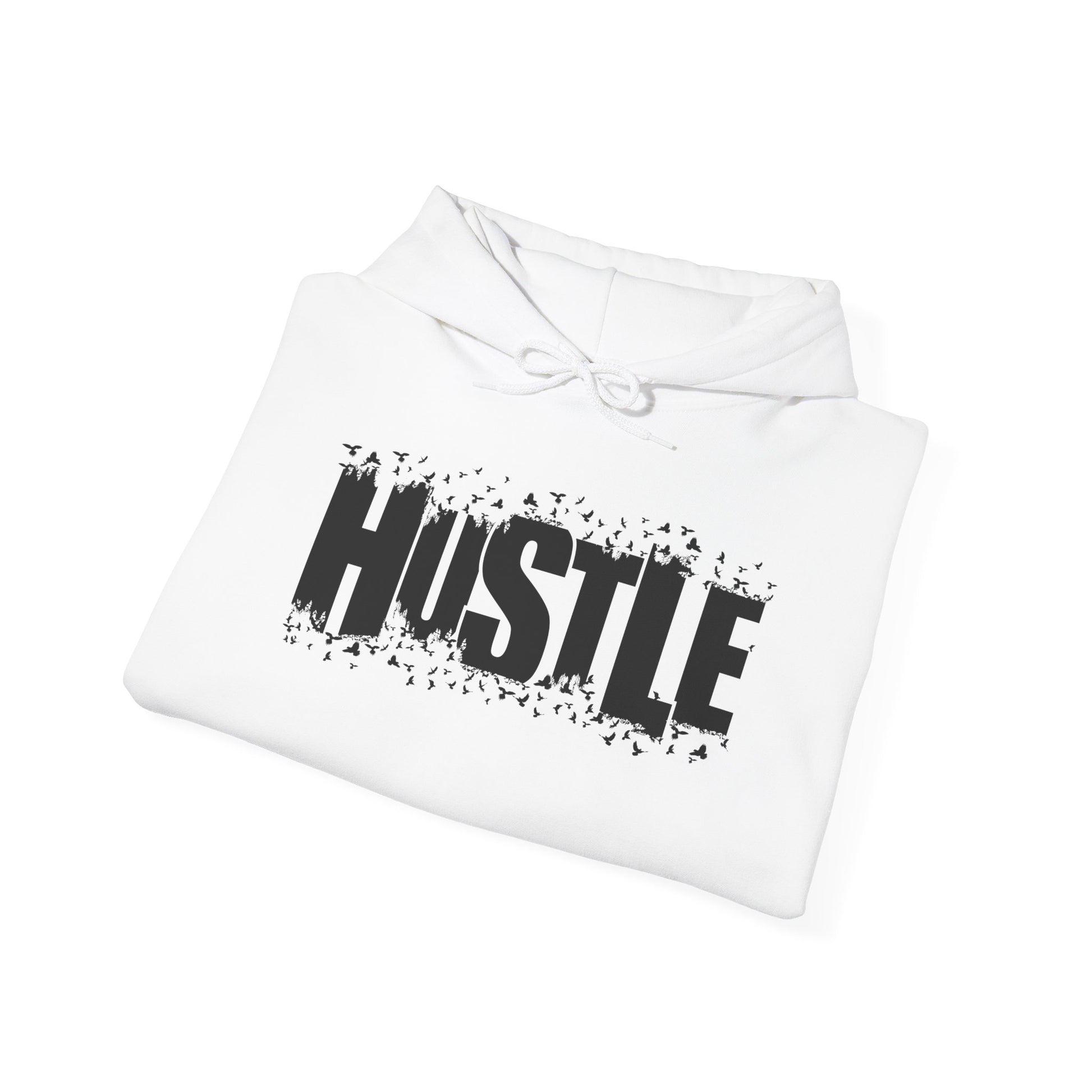 Hustle Hooded Sweatshirt, Cozy Workout Gear, Motivational Apparel, Gift for Entrepreneurs, Stylish Casual Wear - TINMICO