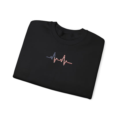 Heartbeat ECG Unisex Sweatshirt, Cozy Crewneck for Medical Professionals, Gift for Nurses, Heart Health Awareness, Casual Fall Wear - TINMICO