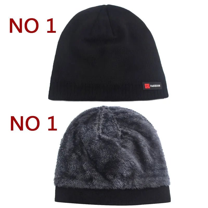 New Winter Hat Women Knitted Hats For Men Cap Winter Beanie Hat Gorro Thick Warm Brimless Fur Bonnet Men's Cap Skullies Beanies Men | TINMICo - TINMICO