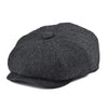 New Wool Newsboy Cap Herringbone Men British Flat Cap | TINMICO - TINMICO