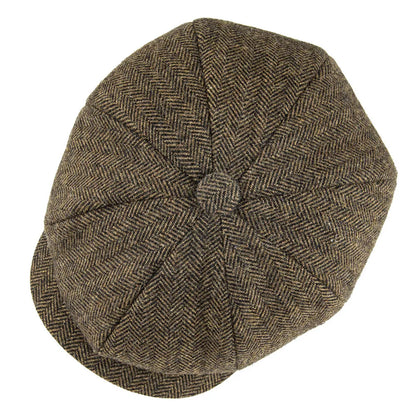 New Wool Newsboy Cap Herringbone Men British Flat Cap | TINMICO - TINMICO