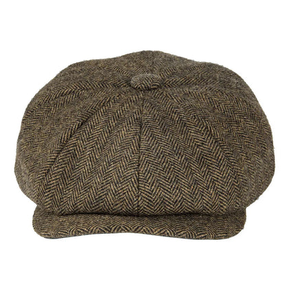 New Wool Newsboy Cap Herringbone Men British Flat Cap | TINMICO - TINMICO