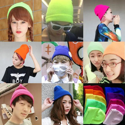 New Winter Hats Beanies Knitted Solid Cute Hat Girls Autumn Female Beanie Caps Warmer Bonnet | TINMICO - TINMICO