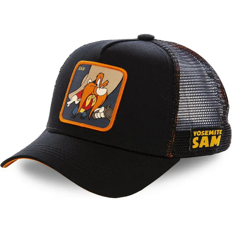 Unisex Anime Cartoon Cap High Quality Patch Draw Baseball Cap Men Trucker Hat | TINMICO - TINMICO