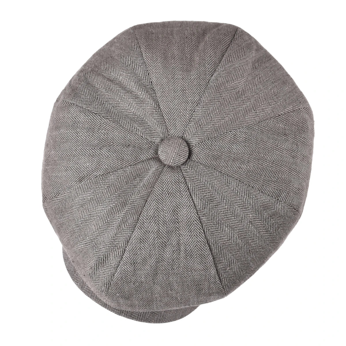Herringbone Light Gry Linen Bakerboy Caps Newsboy Cap Men Women Lightweight Breathable Flat Hat Beret Hats | TINMICO - TINMICO
