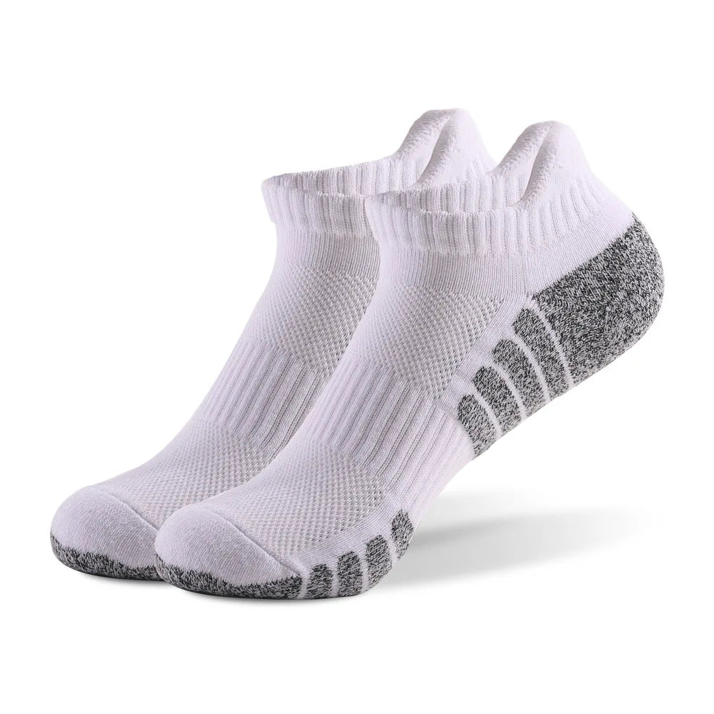 New thickened towel bottom running socks mesh boat socks non-slip breathable sports socks Low cut Men's socks Women's socks,3pairs | TINMICO