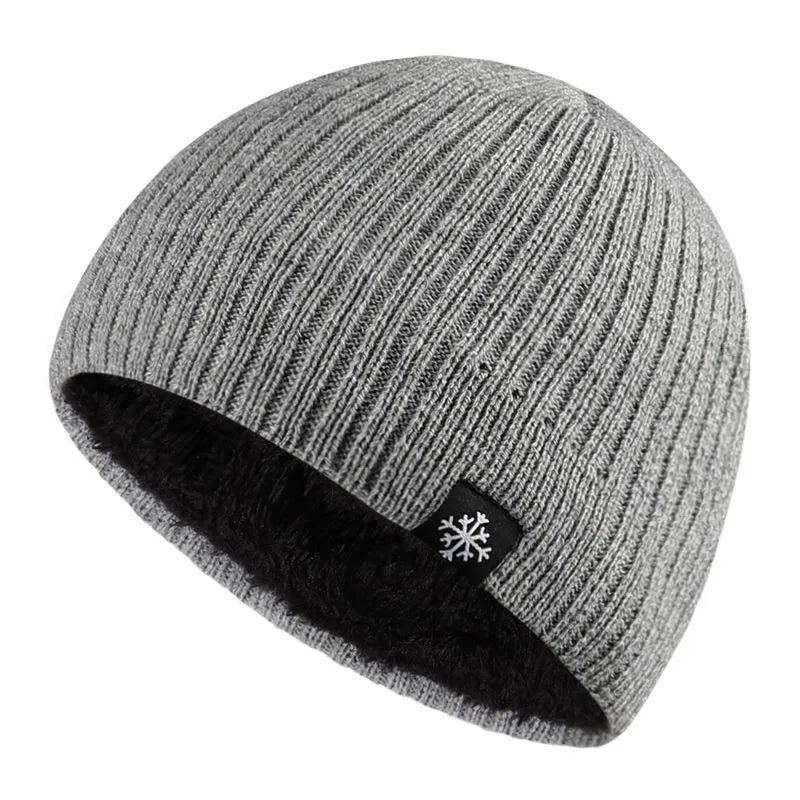 New Autumn/Winter Fleece Thick Knitted Thermal Blend Hat | TINMICO