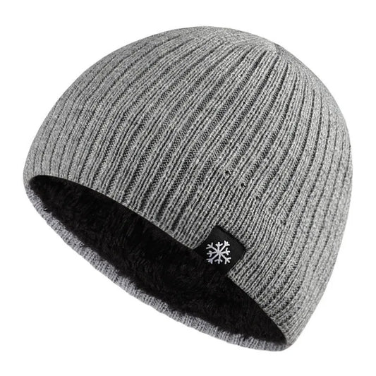 New Autumn/Winter Fleece Thick Knitted Thermal Blend Hat | TINMICO