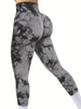 New Women's Tie-Dye Seamless Peach Butt High Waist Butt Pants Stretch Fitness Yoga Pants|TINMICO