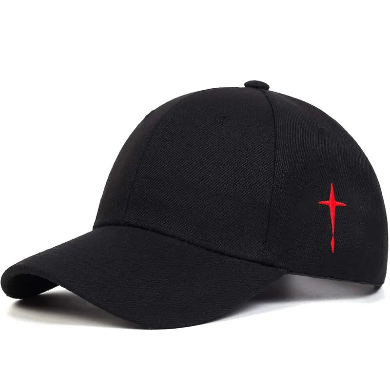 New Unisex Simple Cross Water Drop Embroidery Baseball Caps Spring and Autumn Outdoor Adjustable Casual Hat Sunscreen Hat | TINMICO