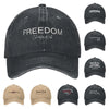 Charlie Kirk  Freedom RIP Baseball Cap is a distressed denim washed sun cap, Hat Freedom  | TMC - TINMICO