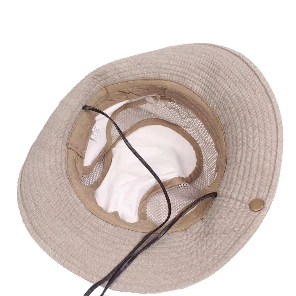 Outdoor Bucket Hat Men Summer Breathable Panama Cap | TINMICO - TINMICO