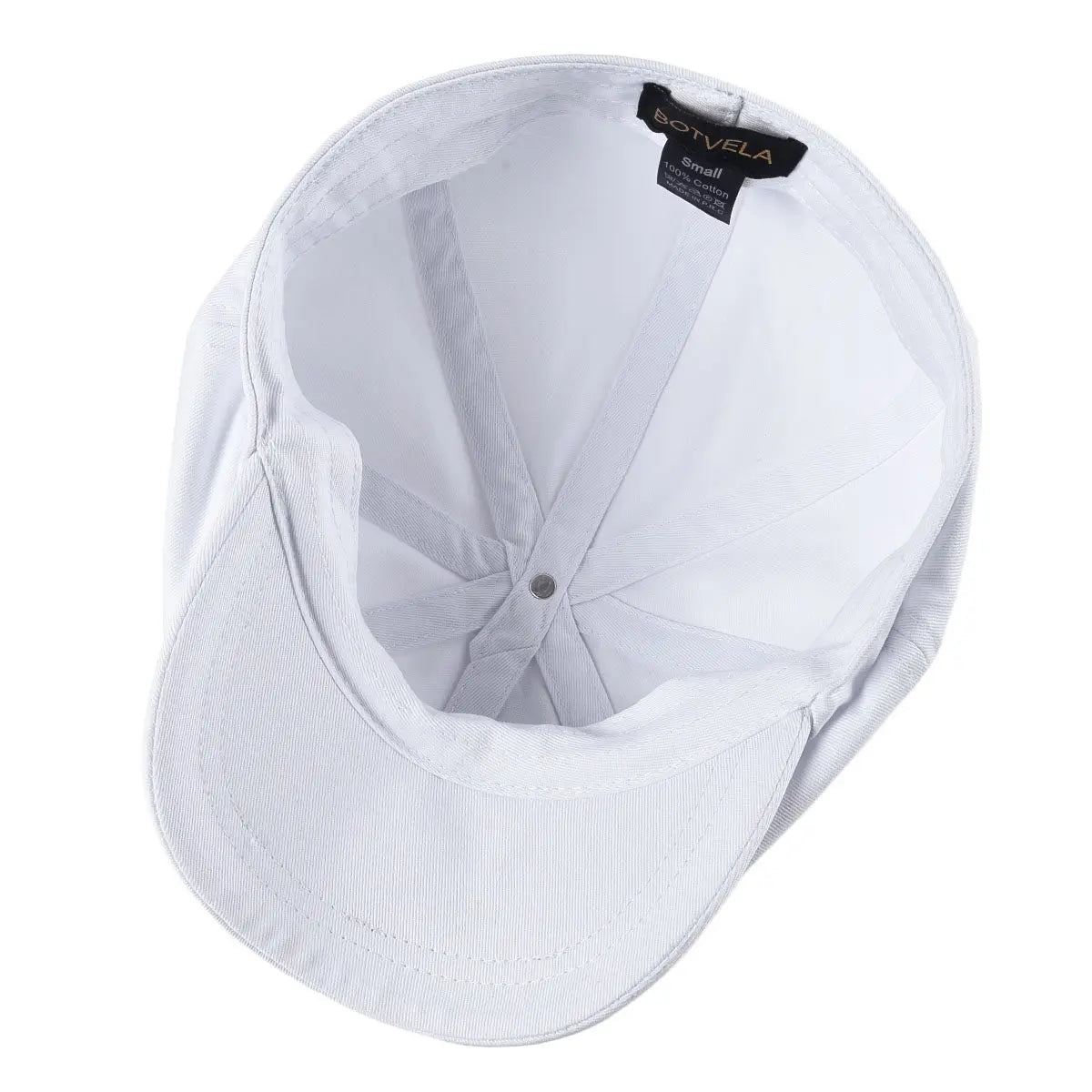 Newsboy Cap Men's White Twill Cotton Hat Women's Baker Boy Caps Retro Big Headpiece | TINMICO - TINMICO