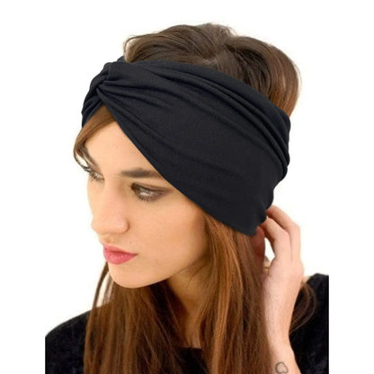 New Women Headbands African Wide Hair Wrap Turban Twist Headband for Women Large Sport Workout Stretch  | TINMICO