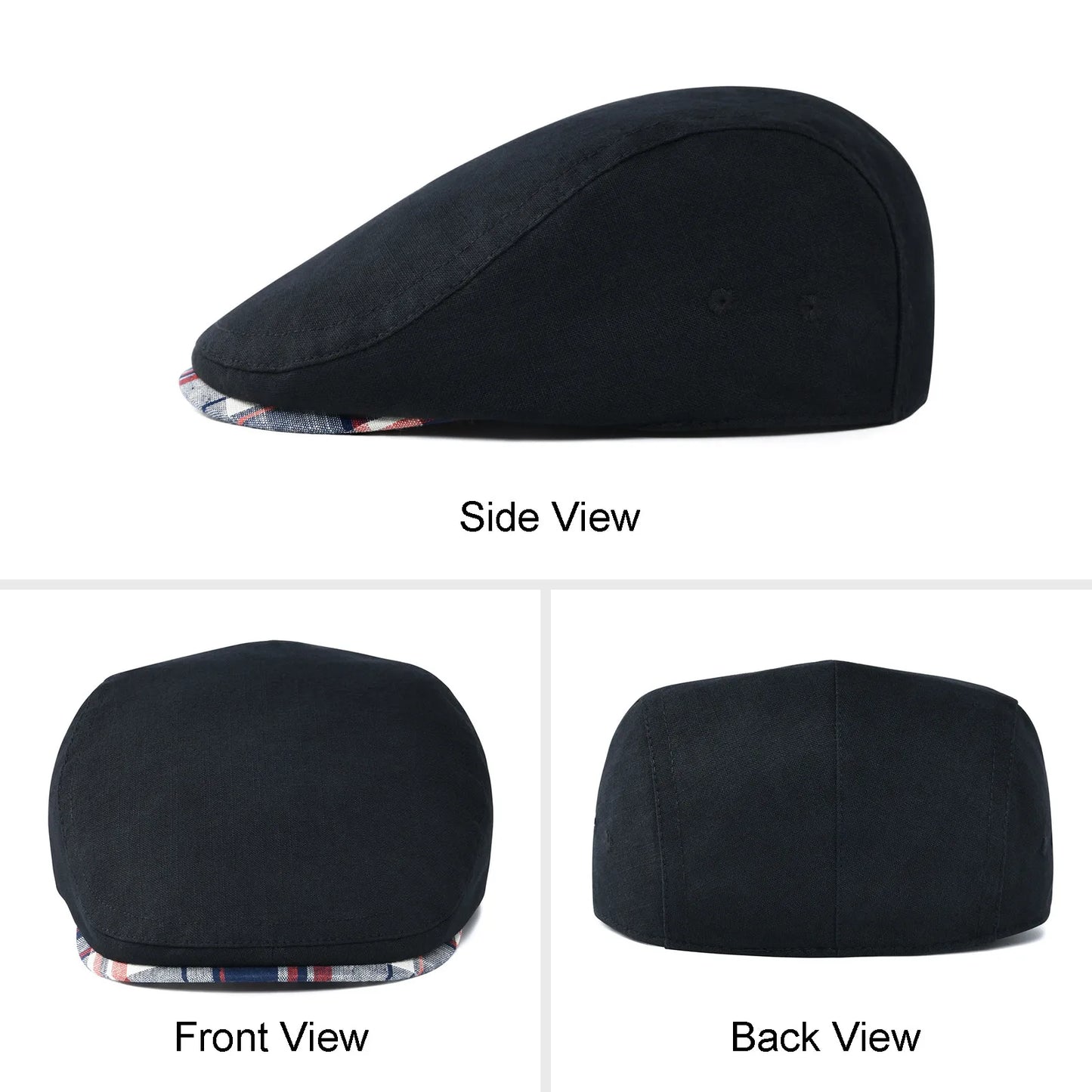 TINMICO Jangoul Mens Flat Cap Soft Vintage Linen Hats Casual Retro Newsboy Hat Beret for Male Driving Ivy Hats Summer Autumn - TINMICO