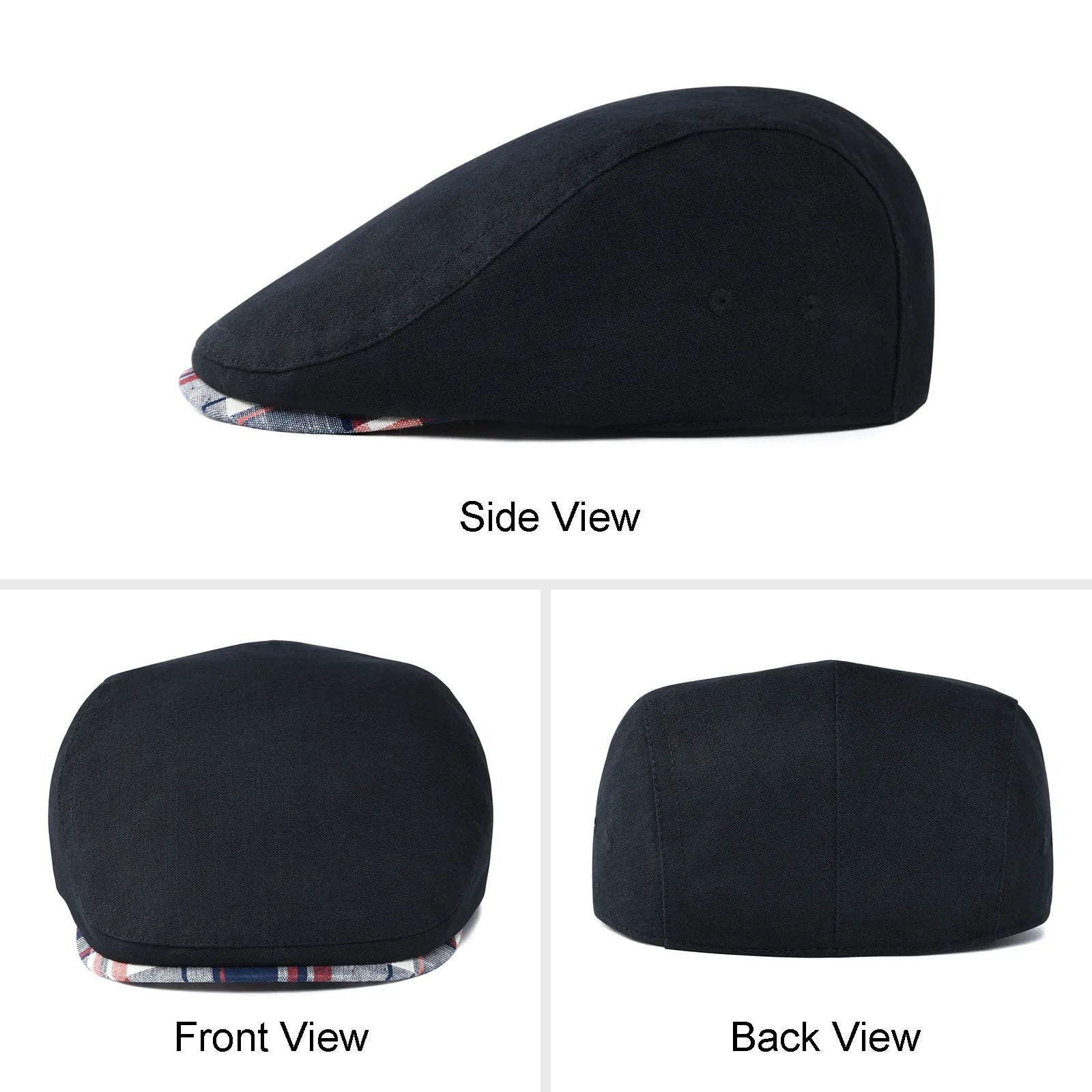 TINMICO Jangoul Mens Flat Cap Soft Vintage Linen Hats Casual Retro Newsboy Hat Beret for Male Driving Ivy Hats Summer Autumn - TINMICO