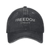 Charlie Kirk  Freedom RIP Baseball Cap is a distressed denim washed sun cap, Hat Freedom  | TMC - TINMICO