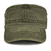 TINMICO Washed Cotton Military Cadet Army Caps for Men Vintage Flat Top Hats - TINMICO
