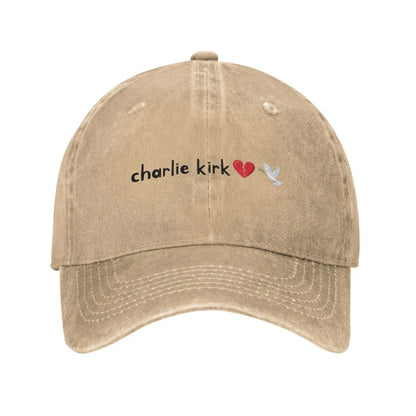 Charlie Kirk  Freedom RIP Baseball Cap is a distressed denim washed sun cap, Hat Freedom  | TMC - TINMICO