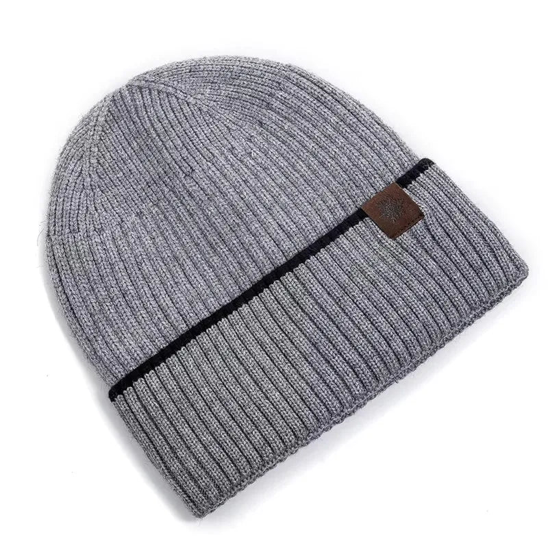 Sports Knitted Hat Unisex Winter Hat Plush Fleece Warm Cap Snow Label Soft Beanie Hat For Men Women Outdoor| TINMICO