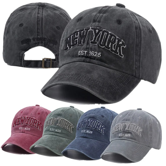 New York Washed Cotton Cap Gorras Snapback Caps Baseball Caps Sun protection Casquette Dad Hat Outdoors Cap For Men Women | TINMICO