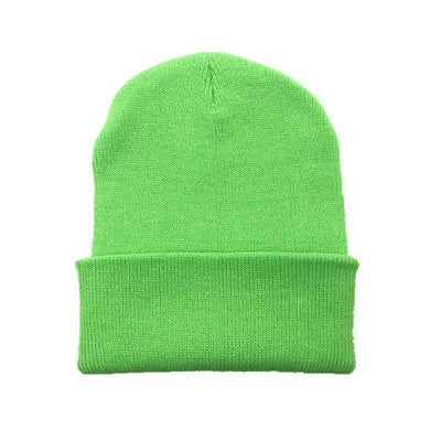 New Winter Hat for Woman New Beanies Knitted Fluorescent  Warmer Bonnet Ladies Casual Cap | TINMICO - TINMICO
