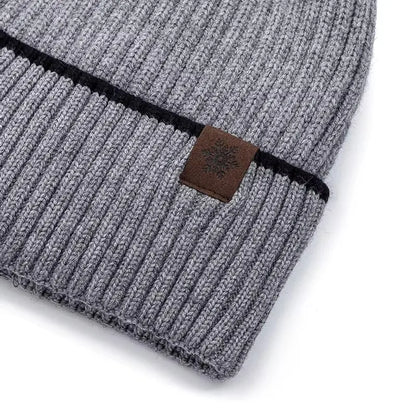 Sports Knitted Hat Unisex Winter Hat Plush Fleece Warm Cap Snow Label Soft Beanie Hat For Men Women Outdoor| TINMICO