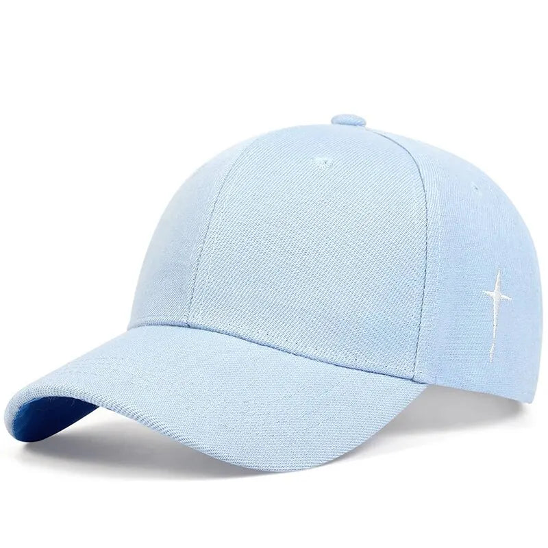 New Unisex Simple Cross Water Drop Embroidery Baseball Caps Spring and Autumn Outdoor Adjustable Casual Hat Sunscreen Hat | TINMICO