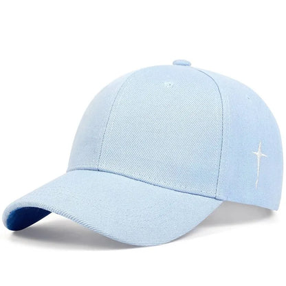 New Unisex Simple Cross Water Drop Embroidery Baseball Caps Spring and Autumn Outdoor Adjustable Casual Hat Sunscreen Hat | TINMICO
