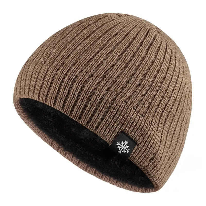 New Autumn/Winter Fleece Thick Knitted Thermal Blend Hat | TINMICO