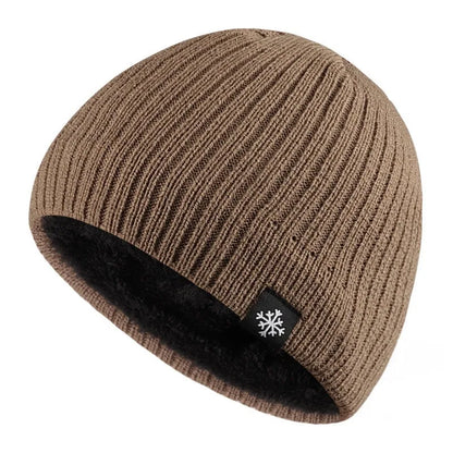 New Autumn/Winter Fleece Thick Knitted Thermal Blend Hat | TINMICO