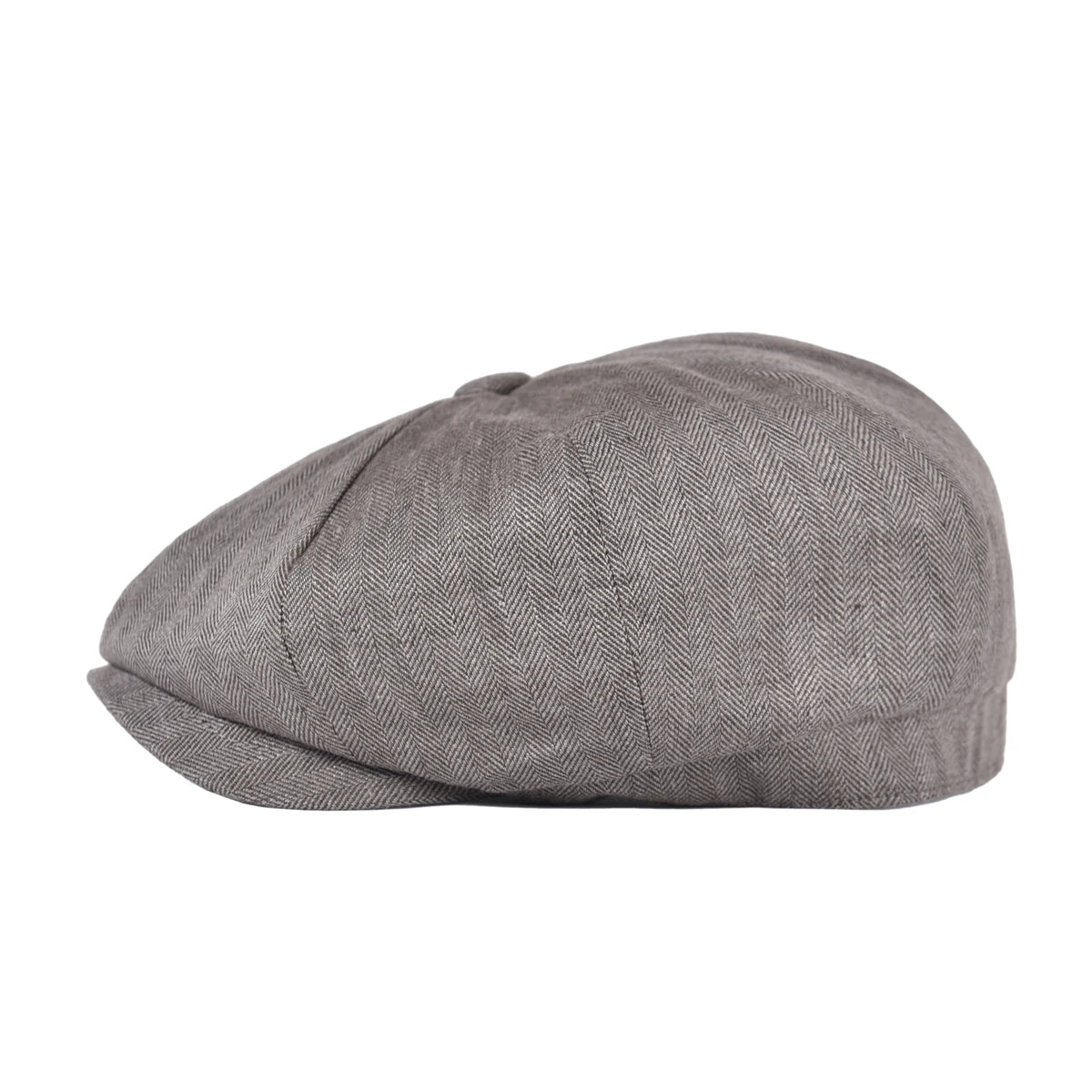 Herringbone Light Gry Linen Bakerboy Caps Newsboy Cap Men Women Lightweight Breathable Flat Hat Beret Hats | TINMICO - TINMICO