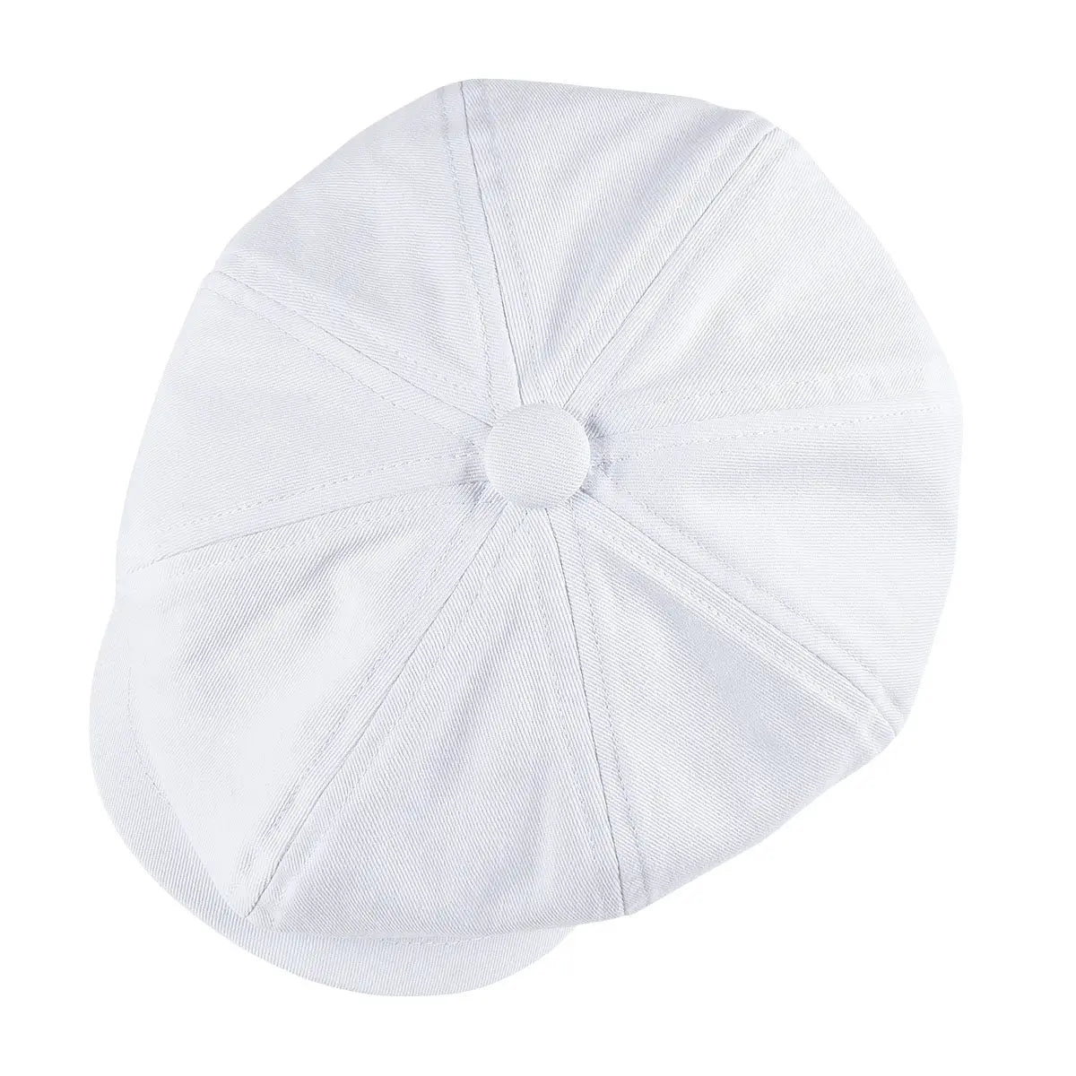 Newsboy Cap Men's White Twill Cotton Hat Women's Baker Boy Caps Retro Big Headpiece | TINMICO - TINMICO