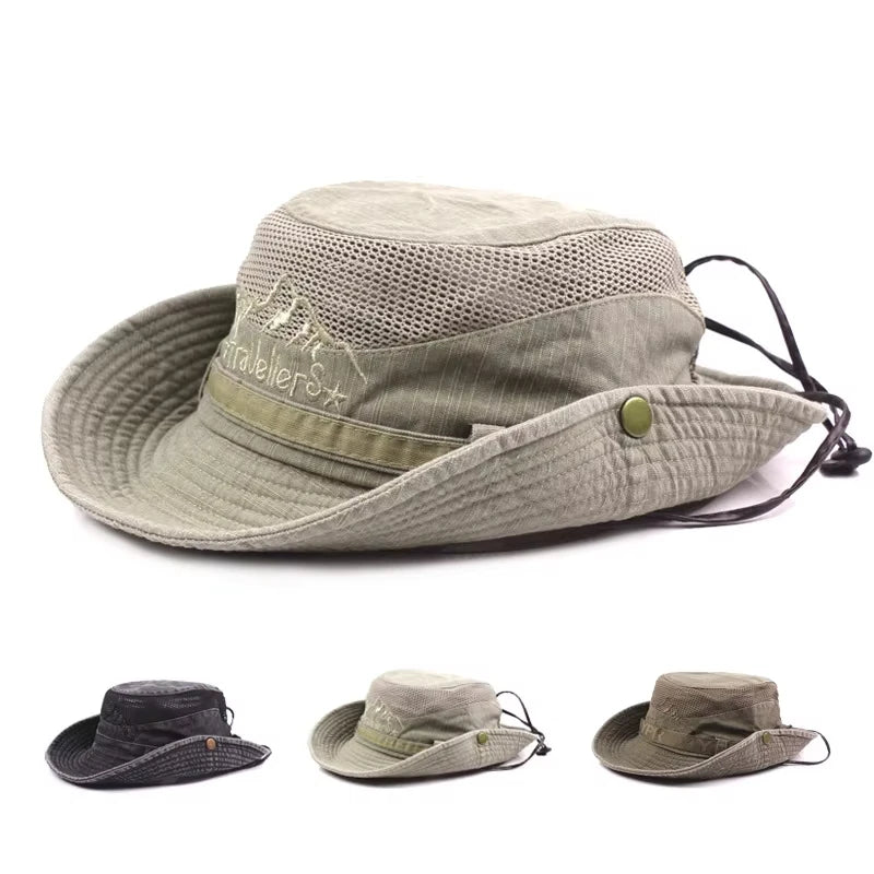 Outdoor Bucket Hat Men Summer Breathable Panama Cap | TINMICO - TINMICO