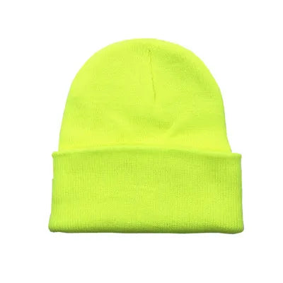 New Winter Hat for Woman New Beanies Knitted Fluorescent  Warmer Bonnet Ladies Casual Cap | TINMICO - TINMICO