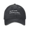 Charlie Kirk  Freedom RIP Baseball Cap is a distressed denim washed sun cap, Hat Freedom  | TMC - TINMICO