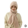 New Hat Scarf Set Cold Proof Ear Protection Scarf Warm Beanies Cycling Windproof Ladies Outdoor Caps,Winter Knitted Integrated TINMICO
