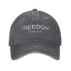 Charlie Kirk  Freedom RIP Baseball Cap is a distressed denim washed sun cap, Hat Freedom  | TMC - TINMICO