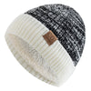 Hat Unisex Two-Tone Winter Hats , Fashion Warm Beanie Cap Casual Winter Knitted | TINMICO