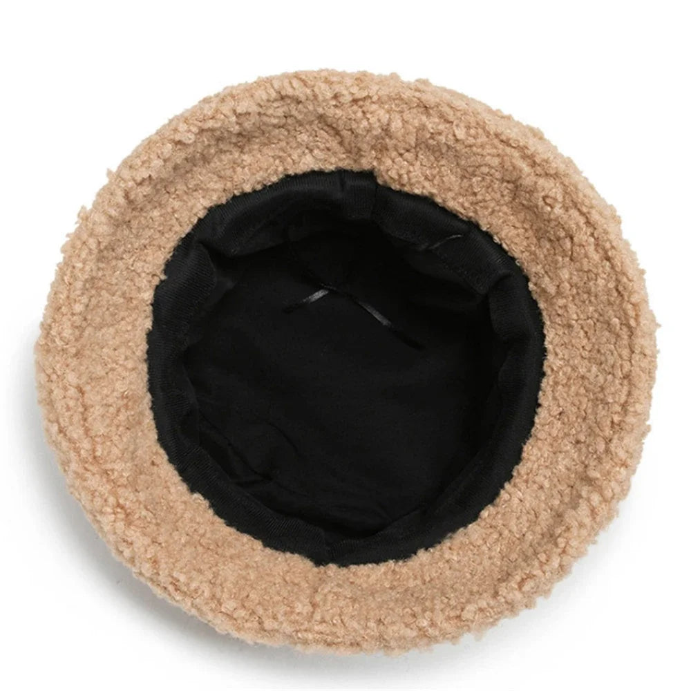 TINMICO Winter Warm Fleece Bucket Hat for Men Women Cold Resistant Fashion Fisherman Cap Trendy Sunshade New - TINMICO
