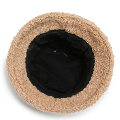 TINMICO Winter Warm Fleece Bucket Hat for Men Women Cold Resistant Fashion Fisherman Cap Trendy Sunshade New - TINMICO
