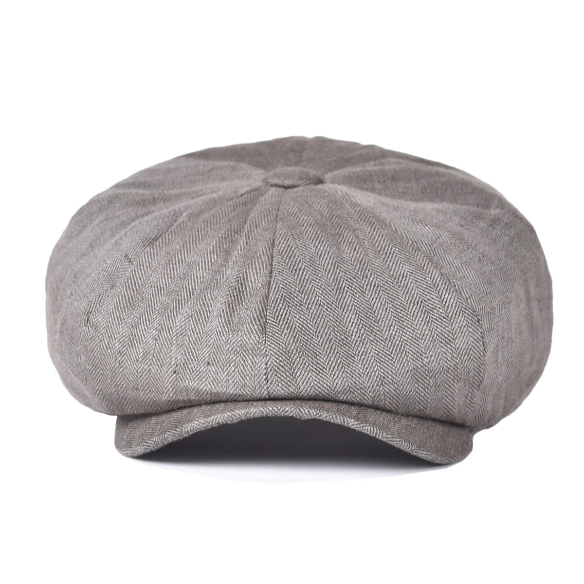 Herringbone Light Gry Linen Bakerboy Caps Newsboy Cap Men Women Lightweight Breathable Flat Hat Beret Hats | TINMICO - TINMICO