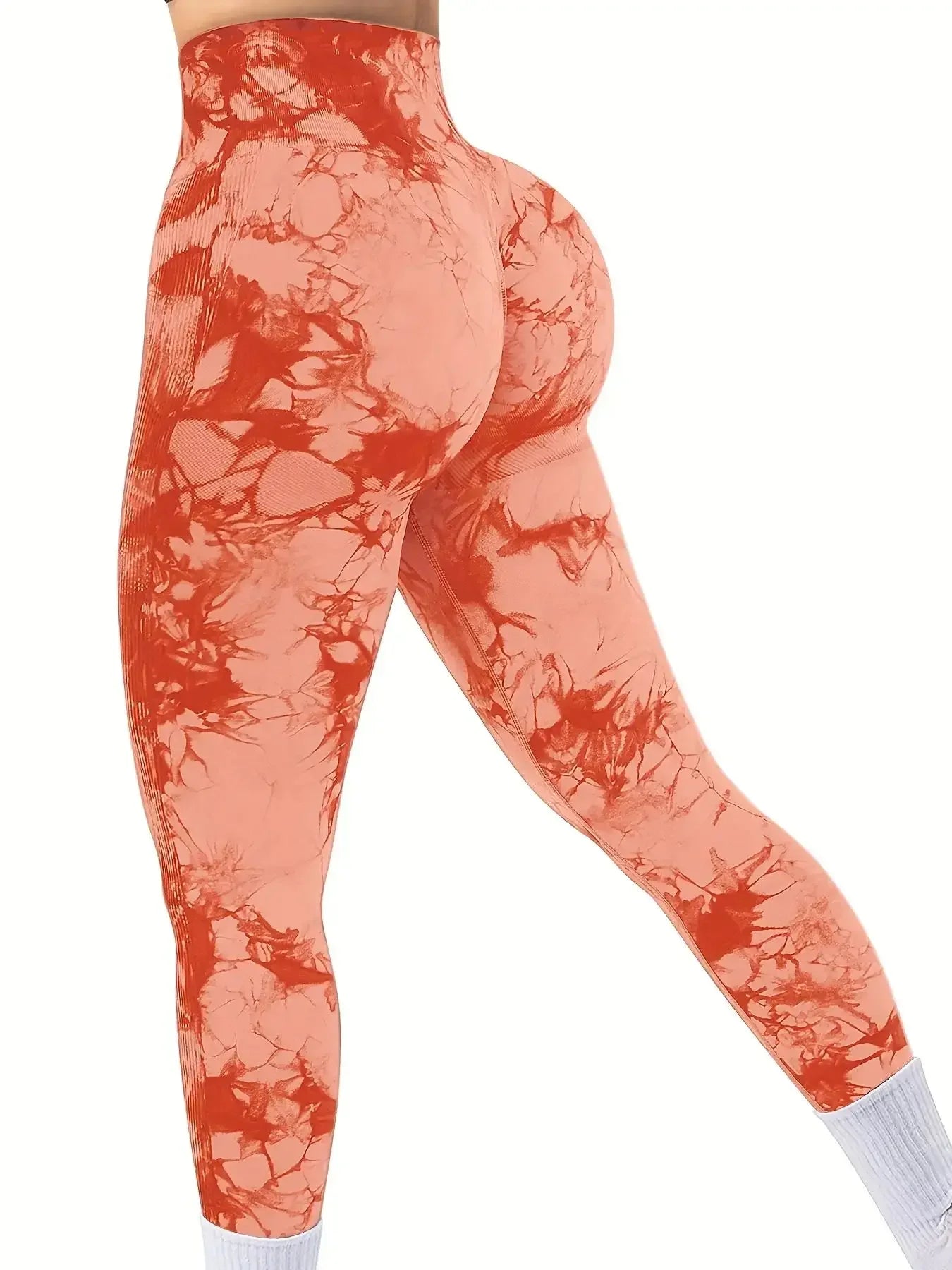 New Women's Tie-Dye Seamless Peach Butt High Waist Butt Pants Stretch Fitness Yoga Pants|TINMICO