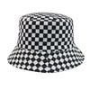 Black and white Checkered Chessboard Checkered Hat Female and Male Hip-Hop Street Dance Graffiti Skateboard Hat | TINMICO