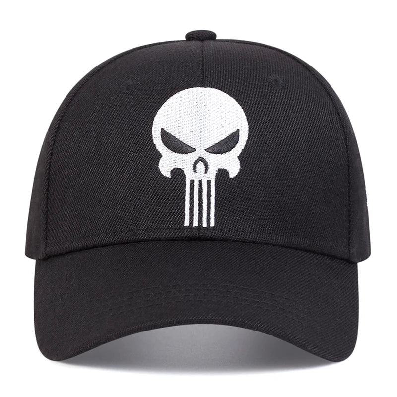 New Unisex Skull Head Embroidery Baseball Caps Spring Autumn Outdoor Adjustable Casual Hats Sunscreen Hat | TINMICO
